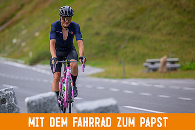 Mit dem Fahrrad zum Papst